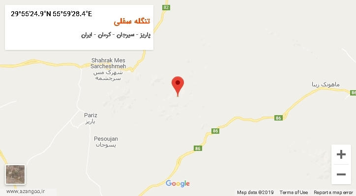 روستای تنگله سفلی بر روی نقشه