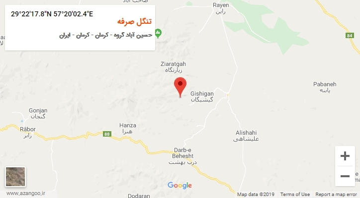 روستای تنگل صرفه بر روی نقشه