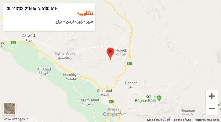 روستای تنگلوییه بر روی نقشه