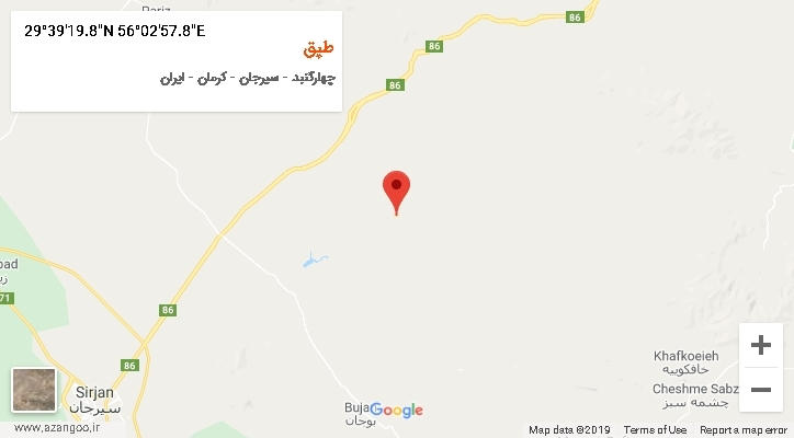 روستای طپق بر روی نقشه