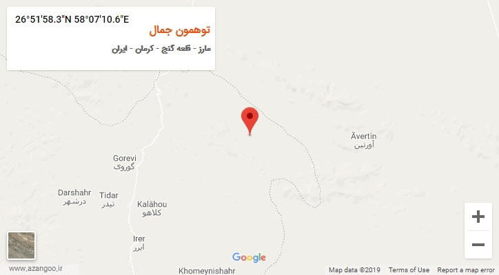 روستای توهمون جمال بر روی نقشه