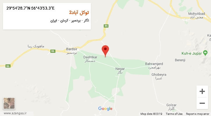 روستای توکل آباد2 بر روی نقشه