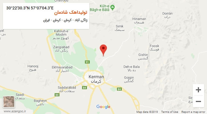 روستای تولیداهک شادمان بر روی نقشه