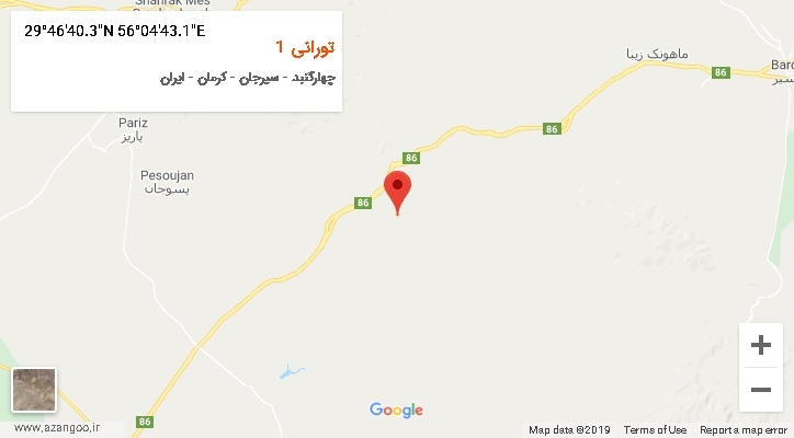 روستای تورانی 1 بر روی نقشه