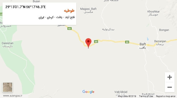 روستای طوطیه بر روی نقشه