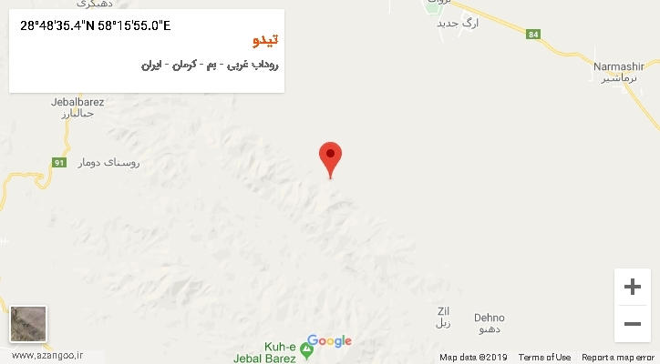 روستای تیدو بر روی نقشه