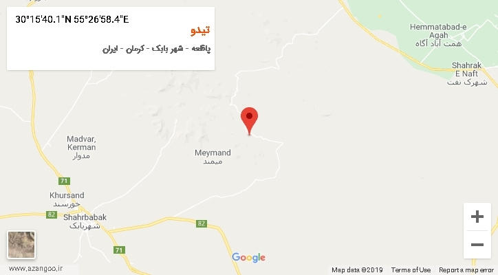 روستای تیدو بر روی نقشه