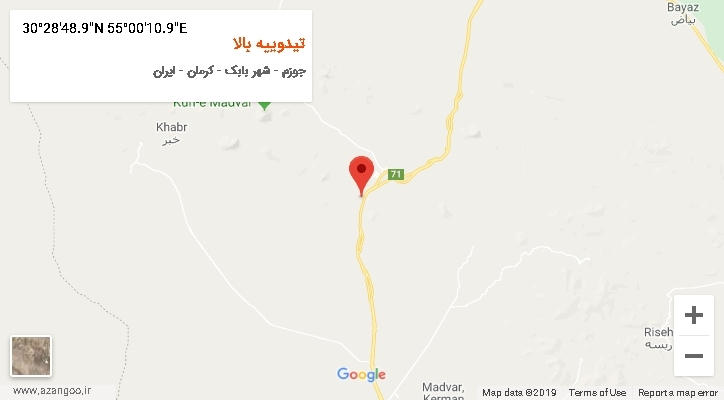 روستای تیدوییه بالا بر روی نقشه