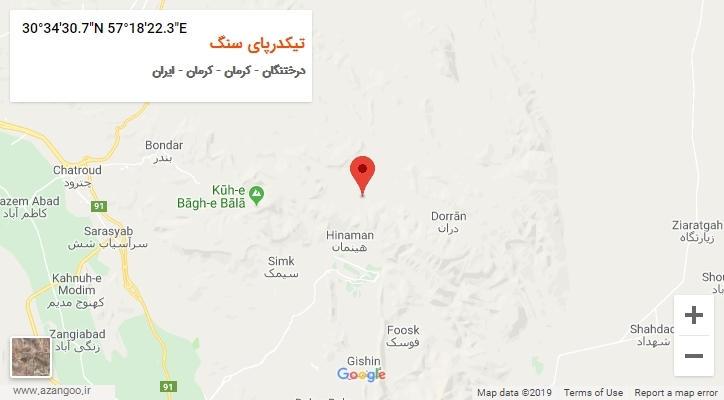 روستای تیکدرپای سنگ بر روی نقشه