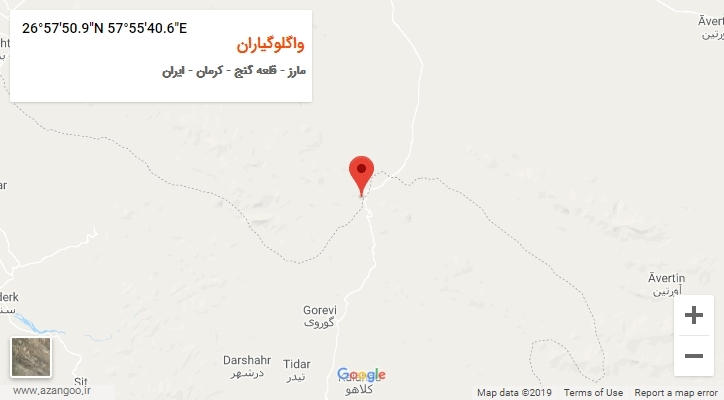 روستای واگلوگیاران بر روی نقشه