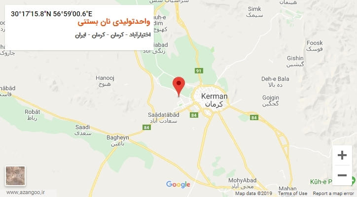روستای واحدتولیدی نان بستنی بر روی نقشه