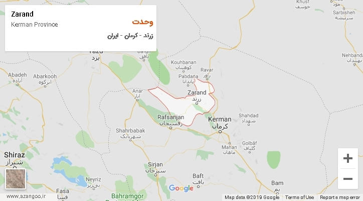 دهستان وحدت بر روی نقشه