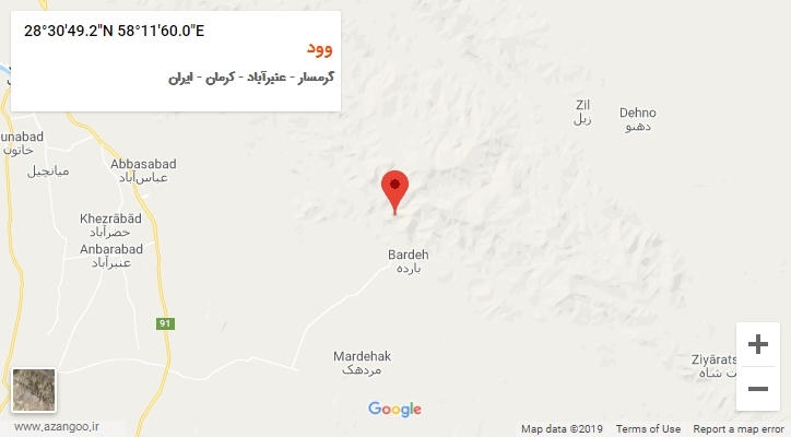 روستای وود بر روی نقشه