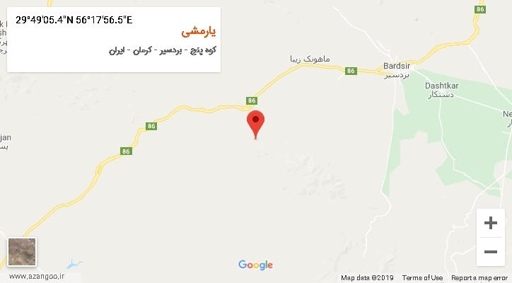 روستای یارمشی بر روی نقشه