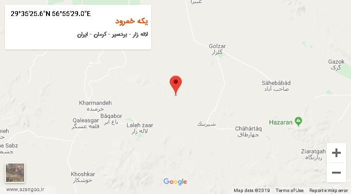 روستای یکه خمرود بر روی نقشه