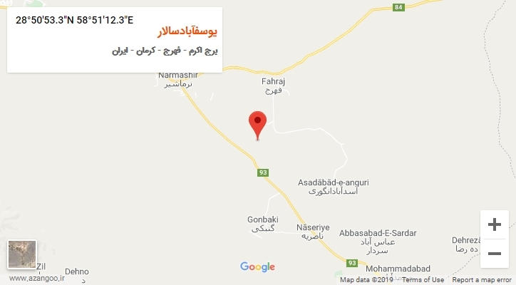 روستای یوسفآبادسالار بر روی نقشه