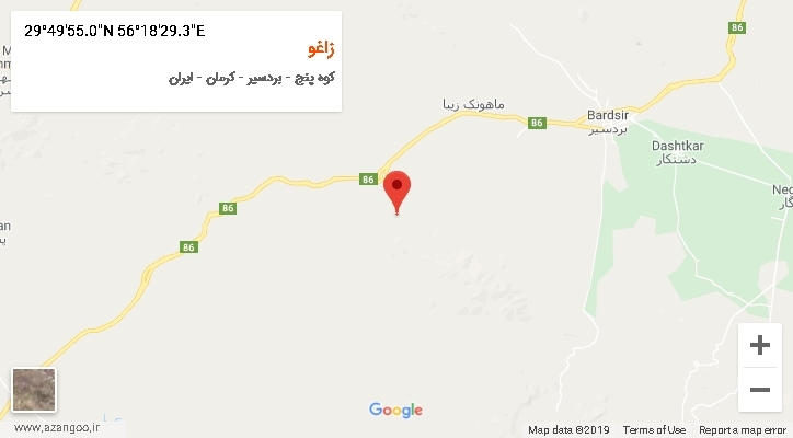 روستای زاغو بر روی نقشه