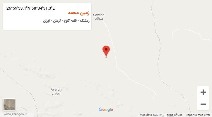 روستای زمین محمد بر روی نقشه