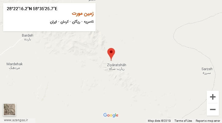 روستای زمین مورت بر روی نقشه