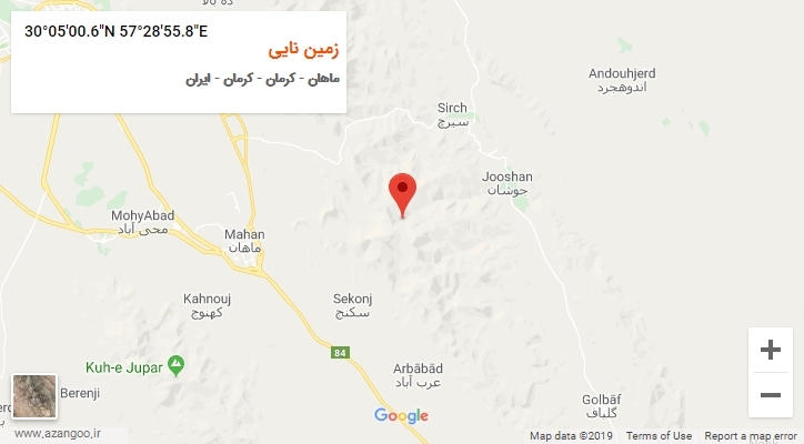 روستای زمین نایی بر روی نقشه
