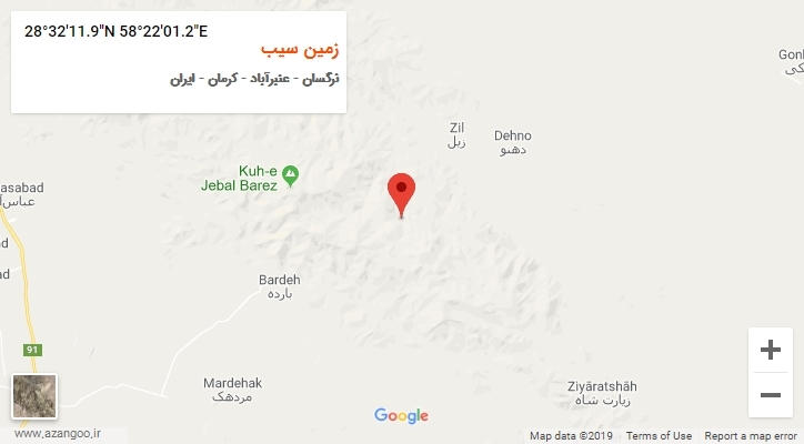 روستای زمین سیب بر روی نقشه