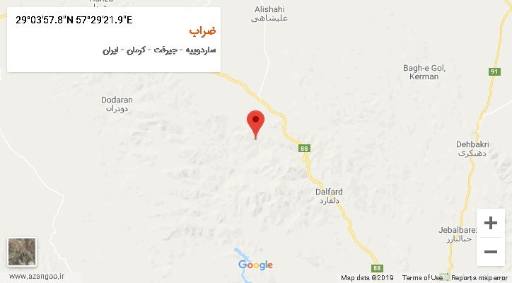 روستای ضراب بر روی نقشه