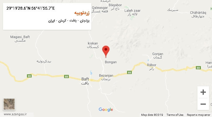 روستای زردنوییه بر روی نقشه