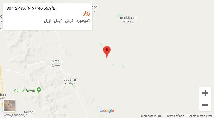 روستای زوار بر روی نقشه