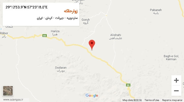 روستای زوارحلکه بر روی نقشه