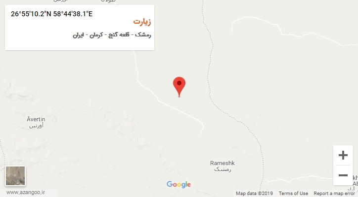 روستای زیارت بر روی نقشه