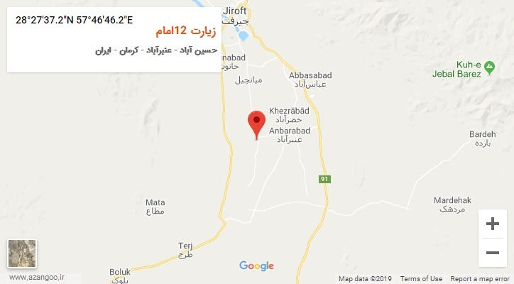 روستای زیارت 12امام بر روی نقشه