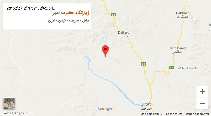 روستای زیارتگاه حضرت امیر بر روی نقشه