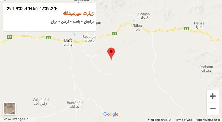 روستای زیارت میرعبدالله بر روی نقشه