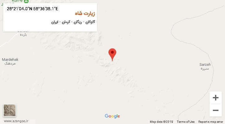 روستای زیارت شاه بر روی نقشه