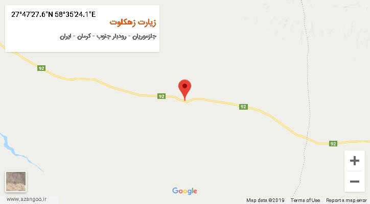 روستای زیارت زهکلوت بر روی نقشه
