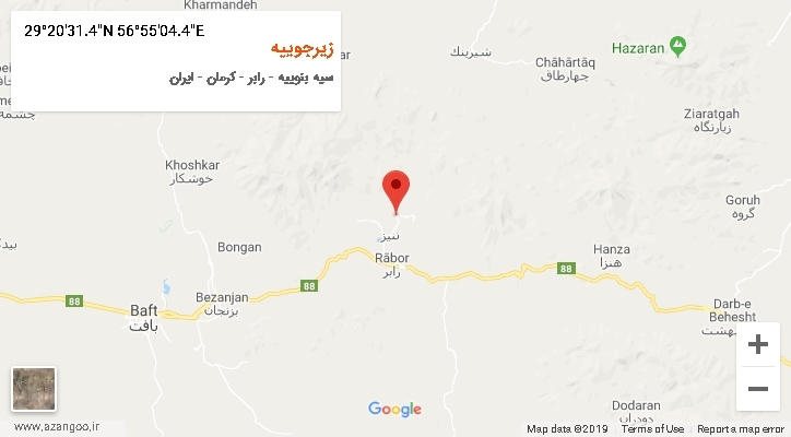 روستای زیرجوییه بر روی نقشه