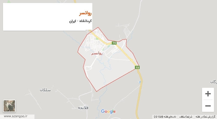 شهرستان روانسر بر روی نقشه