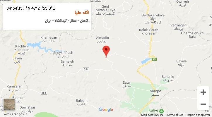 روستای اگاه علیا بر روی نقشه