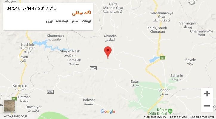 روستای اگاه سفلی بر روی نقشه