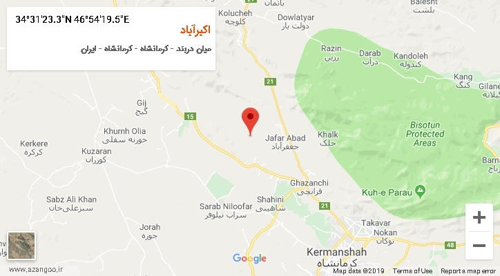 روستای اکبرآباد بر روی نقشه