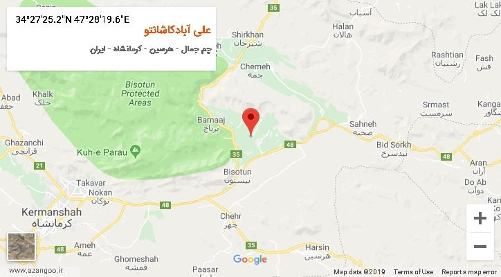 روستای علی آبادکاشانتو بر روی نقشه