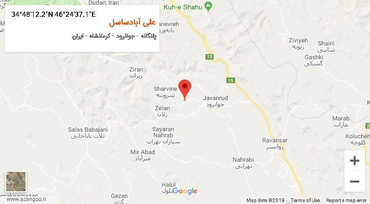 روستای علی آبادساسل بر روی نقشه