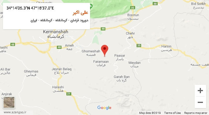 روستای علی اکبر بر روی نقشه