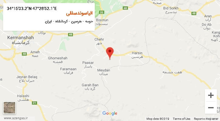 روستای الیاسوندسفلی بر روی نقشه
