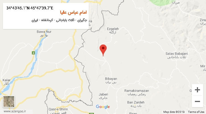 روستای امام عباس علیا بر روی نقشه