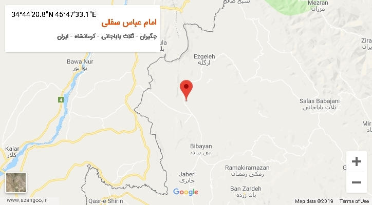 روستای امام عباس سفلی بر روی نقشه