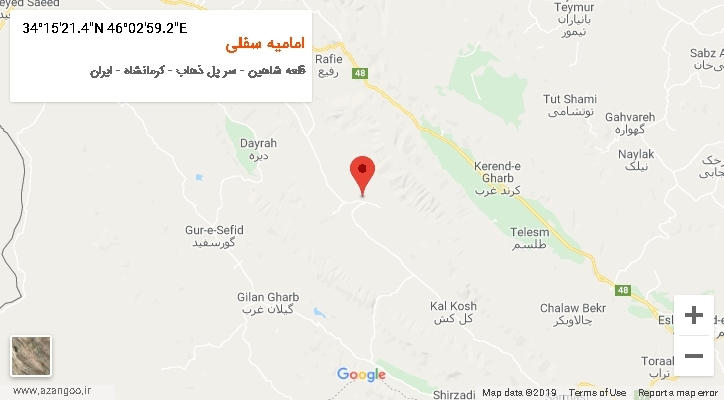 روستای امامیه سفلی بر روی نقشه