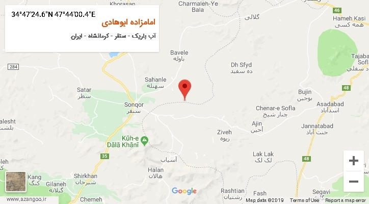 روستای امامزاده ابوهادی بر روی نقشه