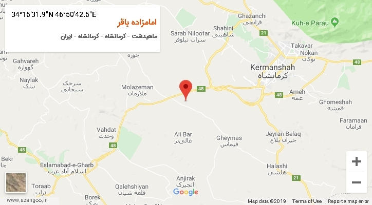 روستای امامزاده باقر بر روی نقشه