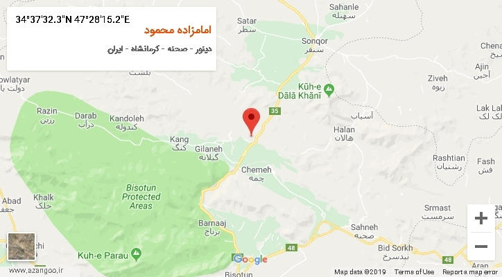 روستای امامزاده محمود بر روی نقشه